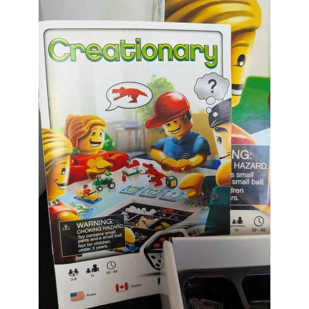 Lego Creationary Game 3844 Complete with Manual Box and Pieces Family Fun Create